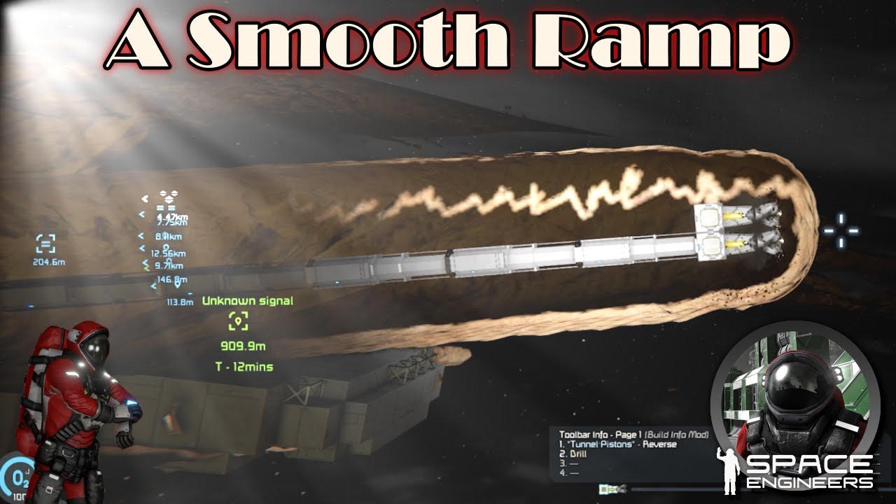 Space Engineers Ramp Designs Easy Way to build a Ramp | Roving Salvage | Space Engineers Episode 10 ...