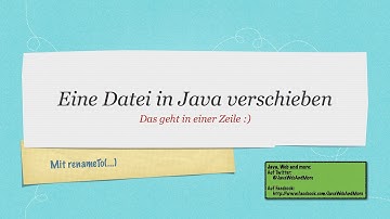 Eine Datei mit Java verschieben