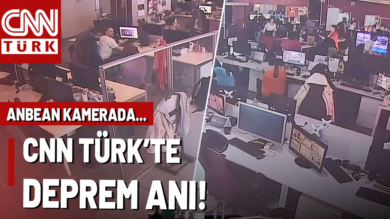 İşte İstanbul'daki 6,2'lik Deprem Anları! CNN TÜRK Binasında Anbean O Anlar...