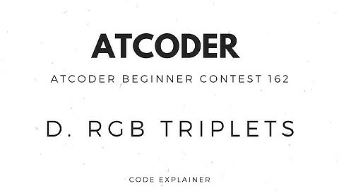 AtCoder Beginner Contest 162 [ D - RGB Triplets ]  || C++ solution