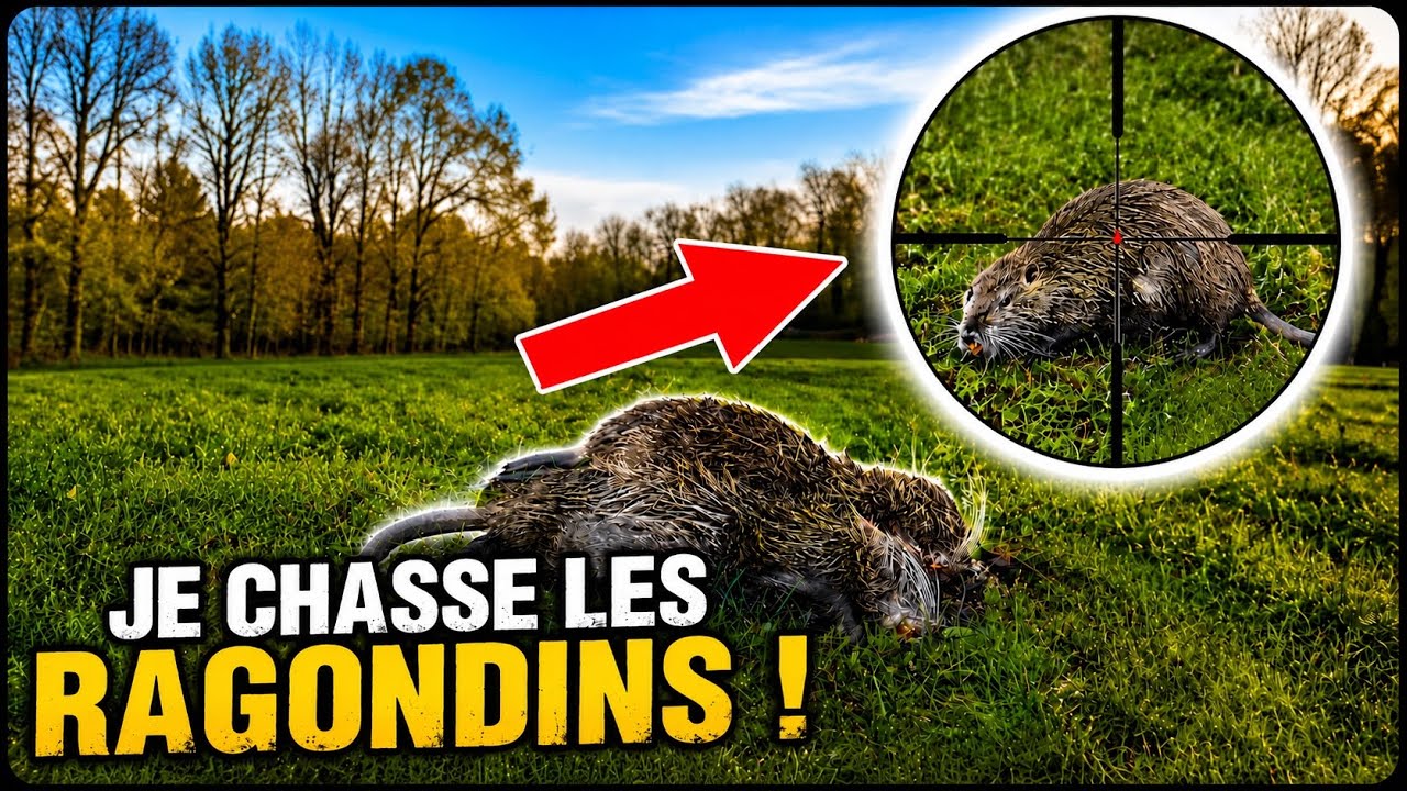 Je chasse le ragondin avec une 22 LR !! - YouTube