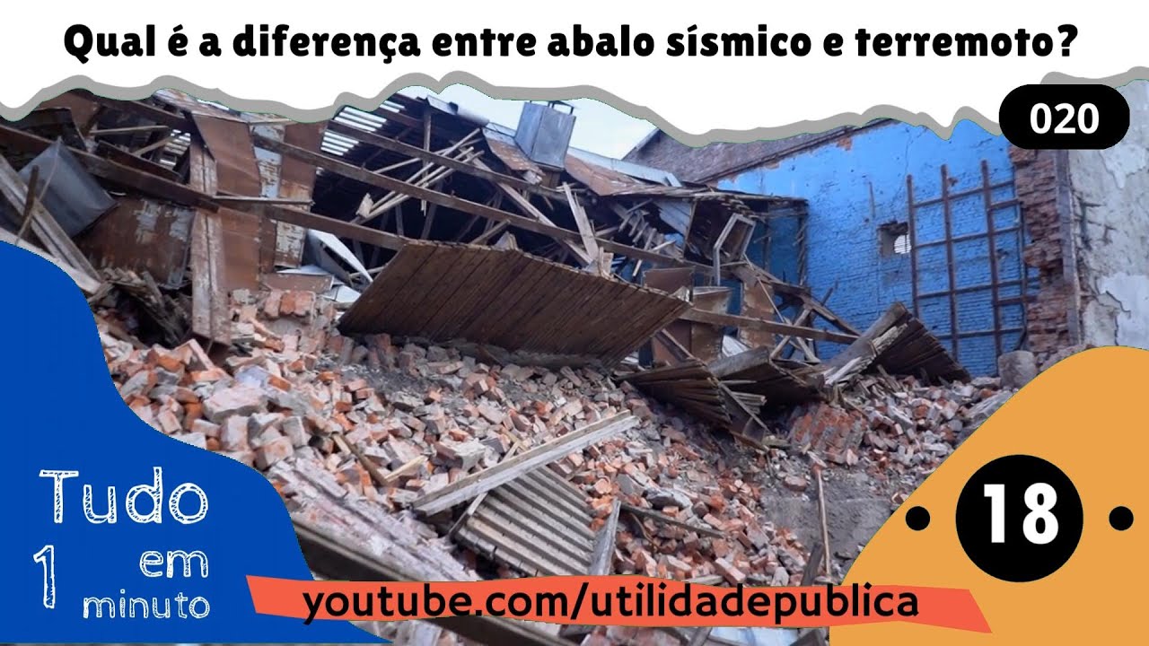 Qual é a diferença entre abalo sísmico e terremoto? - Tudo em um minuto ...