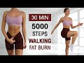 5000 STEPS IN 30 Min - Walking Cardio Workout to the BEAT, Burn Fat, No Repeat, No Jumping