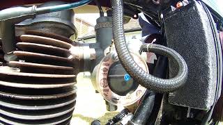 1958 BSA C12 checking float height