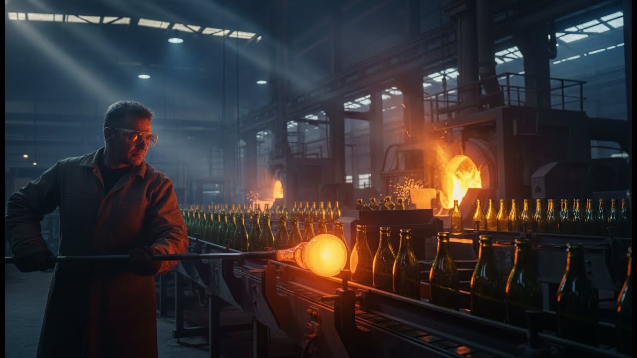 How Glass Bottles Are Made (Factory Process) | From Silica Sand to Finished Bottles