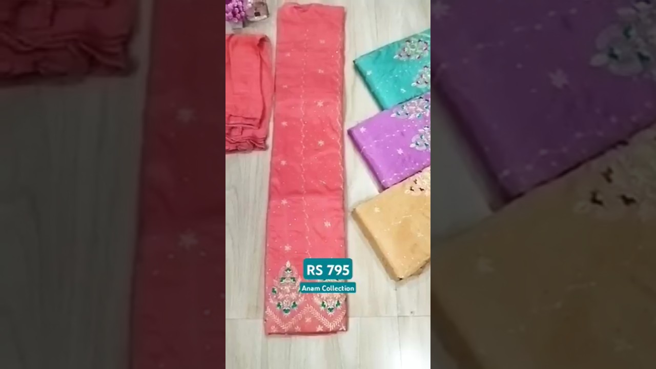 Fancy Crepe Suit With Zari Work 