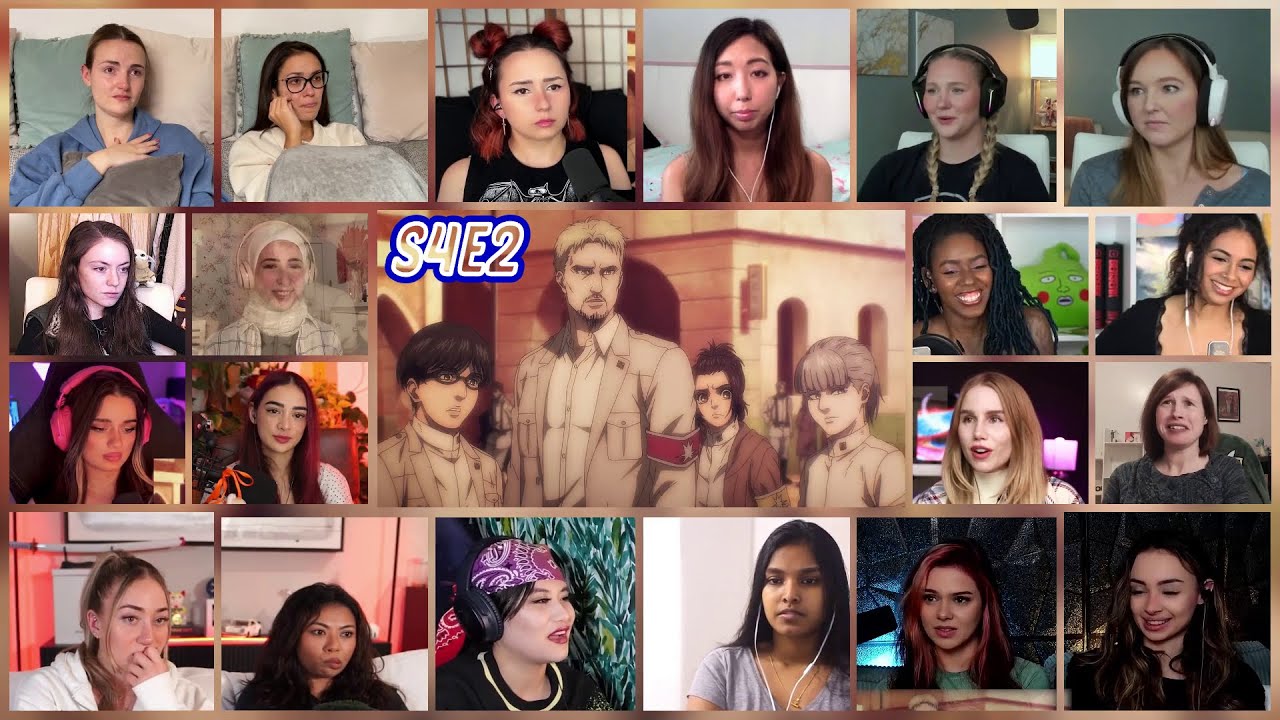 Attack on Titan Season 4 Episode 2 Girls Reaction Mashup |  進撃の巨人