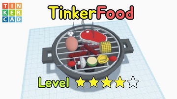 136) BBQ Grill Steak - Tinker food | How to 3D modeling with Tinkercad