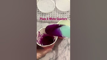 Plum White Gold Coaster #resin #resintutorial #resinart #resinartist #process #diycrafts #tutorial