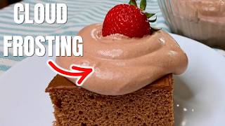The EASIEST 4-Ingredient Sugar-Free Chocolate Cloud Frosting Recipe 🍫☁️ Weight Watchers Friendly!