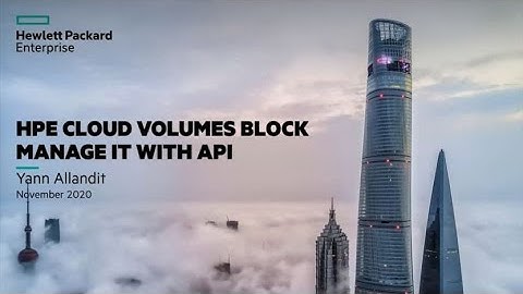 Managing HPE Cloud Volumes through API Calls