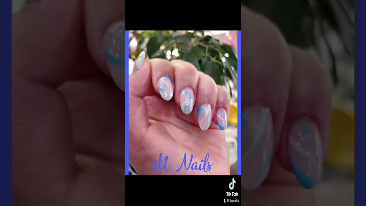 Swirl Nail Art 💙💙💙 