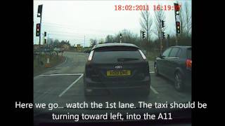 Tony's DashCam - VERY CLOSE! Near Miss with a Taxi Minibus #58