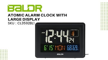 BALDR Atomic Alarm Clock in Color - Digital Clock with Large Display