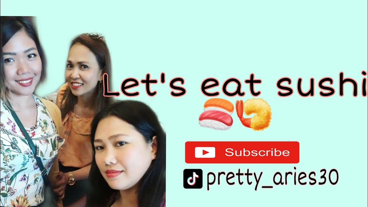 Eating sushi 
