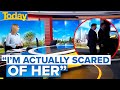 Karl walks off set scared of Ally | Today Show Australia