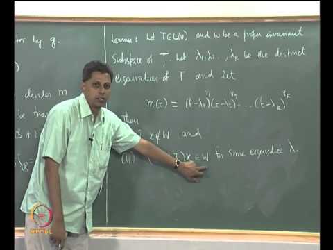 Mod-08 Lec-30 Invariant Subspaces