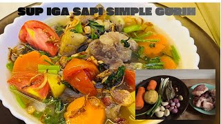 Simple Beef Rib Soup Recipe|Tender Meat & Savory Broth-Resep Sop Iga Simple ,daging empuk kuah gurih