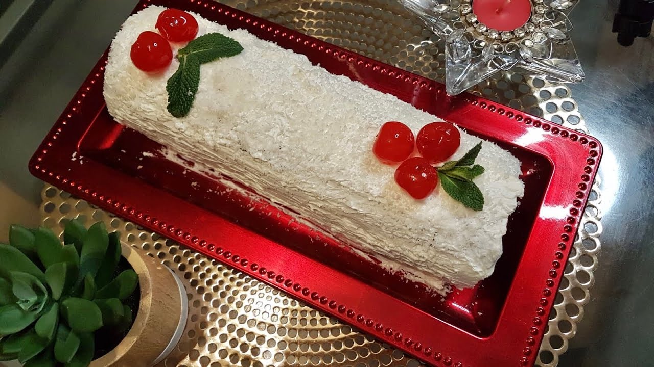 كيك رولي بالكريمة ناجح بمذاق رهيب وسهل التحضير