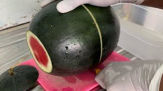 #วิธีปอกแตงโมไม่เอาเมล็ด#How to peel a watermelon