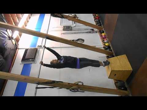 Jette doing her first pull-up