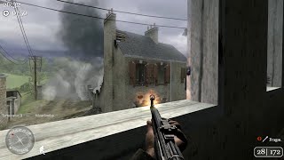 Call of Duty 2 Multiplayer #3 Deathmatch In Carentan With STG-44