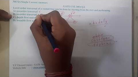 GATE CSE 2004 Q 6 || Trees ||Data Structure || GATE Insights Version: CSE