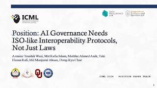 ICML 2026 | Highlights | AI Governance Needs ISO-like Interoperability Protocols | Spotlight