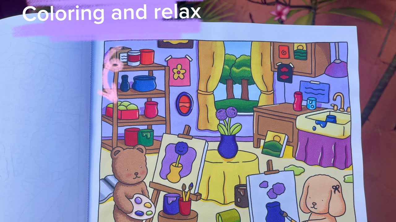 Coloring Cute Page 🧸 | Vídeo Relaxante Sem Falar