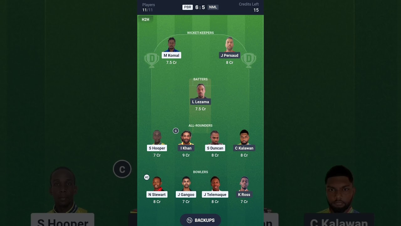 West Indies T10 l PBR vs NML Dream 11 team l PBR vs NML l 