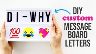 DIY Custom Message Board Letters & Emojis - 3 Ways! - HGTV Handmade