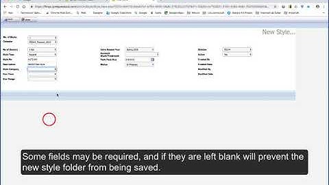 Yunique - Style folder creating a new style