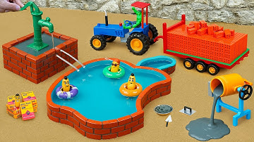 DIY Mini Tractor Builds Realistic Water Tank Using Bricks & Cement | Science Project@DIYMachinery