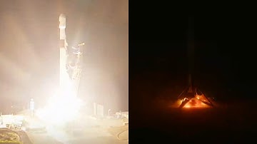 Sentinel-6B launch and Falcon 9 first stage landing