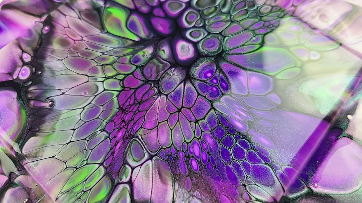 81. Excellent Green, Purple and Interference Colors! SheleeArt Bloom - Acrylic Pouring