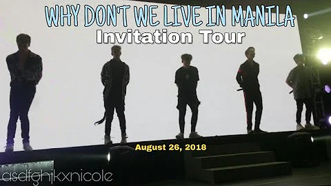 Invitation Tour Manila // Why Don't We (26th August 2018)