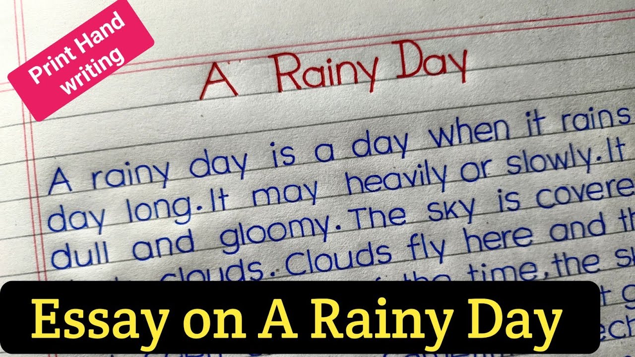 essay a rainy day for class 7