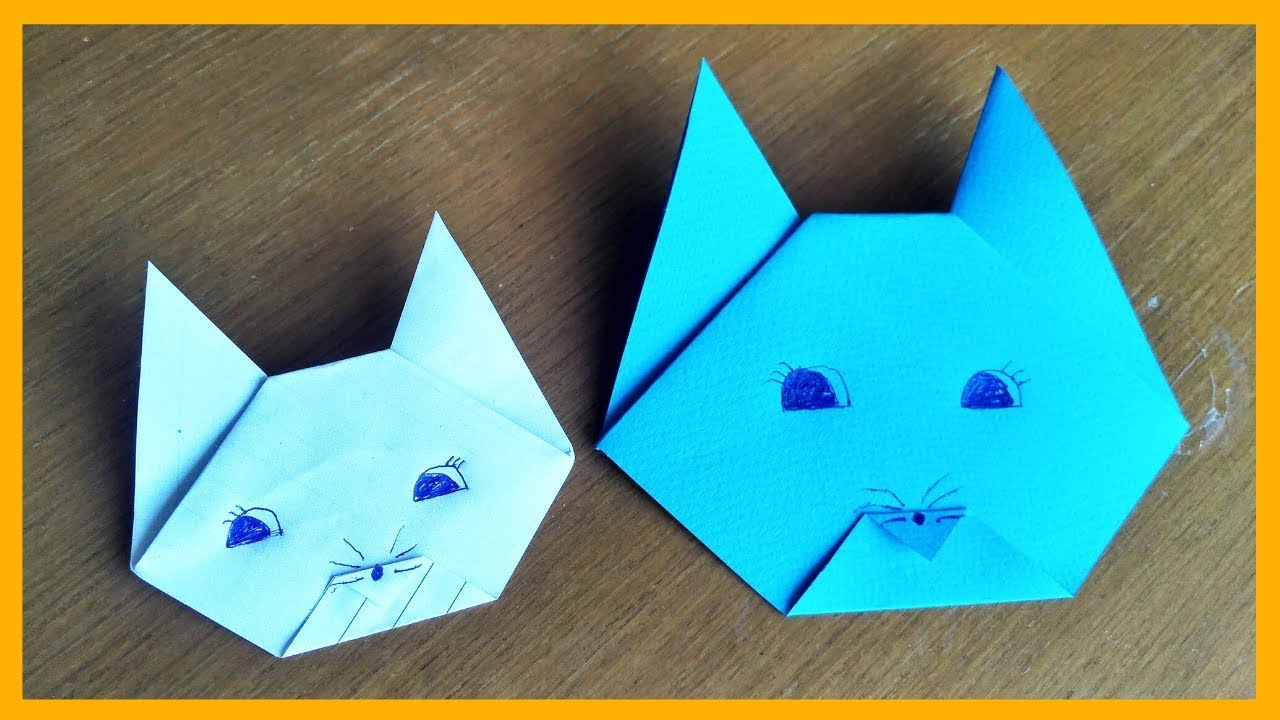 Origami Tête de Chat Très Facile Pour Enfant TUTO YouTube