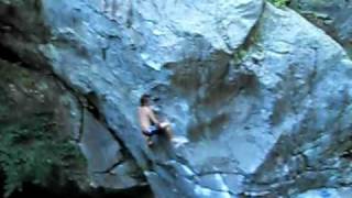 Matt climbs Devil's Den