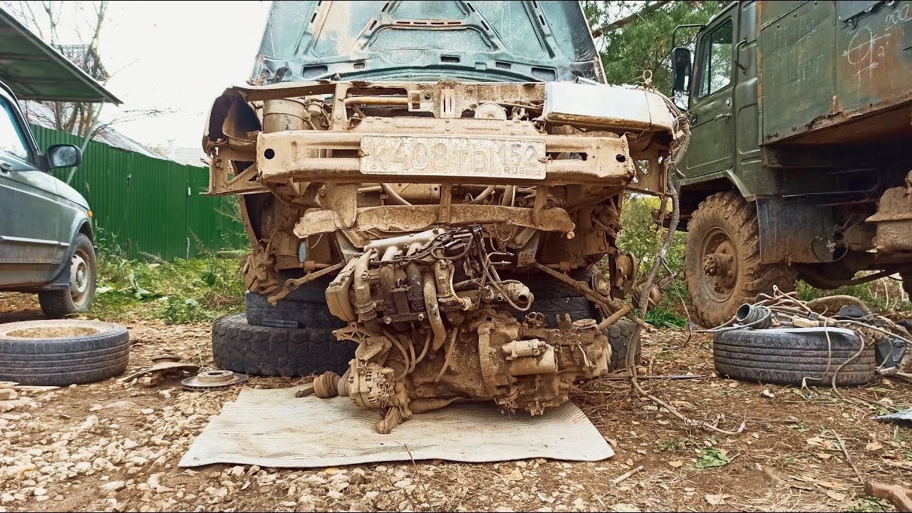 16кл. ВАЗ мотор в ГАЗ-66? Двинарь всё 🥲 Варю раму для ШЕСНАРЯ - YouTube