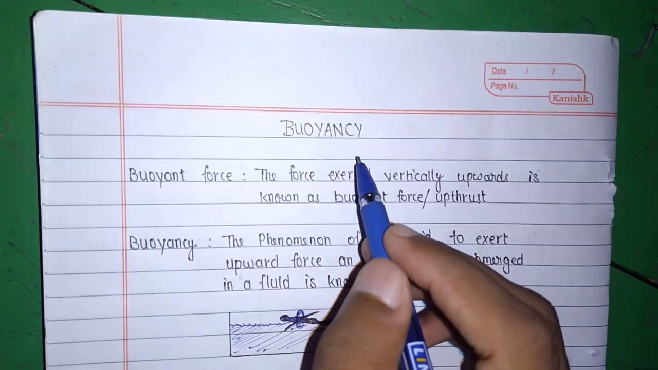 Buoyancy and Buoyant Force (Upthrust) in Hindi YouTube