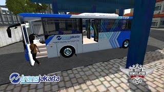 Bus Transjakarta Angkut Penumpang | Bus Simulator Indonesia (BUSSID) screenshot 5