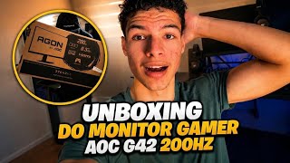 UNBOXING DO MEU NOVO MONITOR G42 DA AOC JÁ QUE O OUTRO QUEBROU 