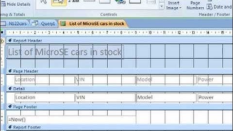 Create a query and report in Microsoft Access