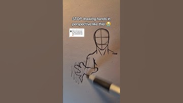 How to draw hands in perspective (front view) #howtodraw #hand #drawingtutorial #drawing