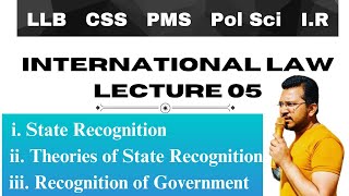 State Recognition, Theories of State Recognition and Recognition of Govt: #llb #css #pms #polsci #ir
