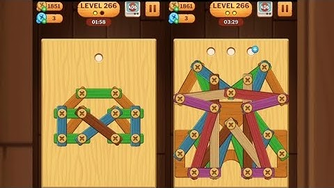 Screw Puzzle: Wood Nut & Bolt - Level 266