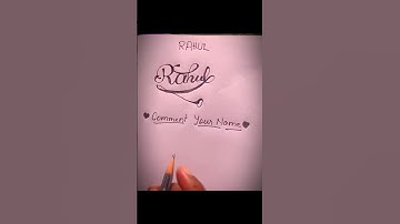 RAHUL name calligraphy #music #calligraphy #ytshorts #viralshort
