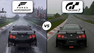 Forza Motorsport VS GT7 | Xbox Series X vs PS5 | Rain in Nordschleife Graphics Comparison 4K 60FPS