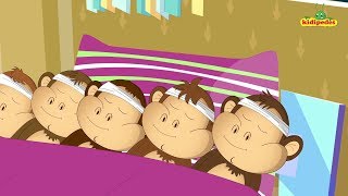 5 Little Monkeys I Five Monkey Nursery Rhyme For Kids I Kindergarten Rhymes